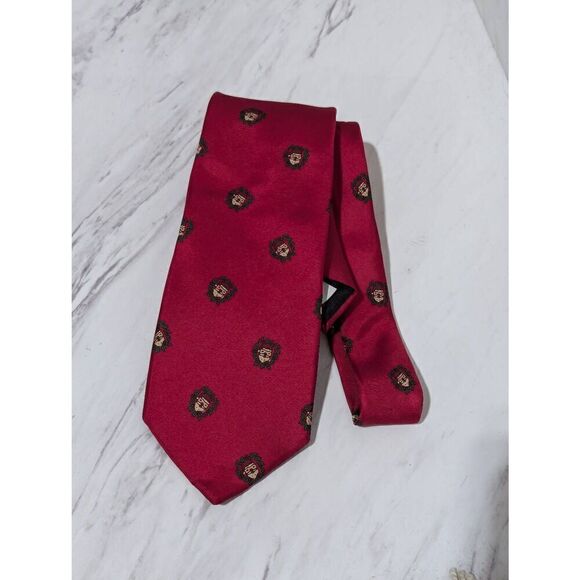 Wembley Men's Red Santa Christmas Silks Neck Tie 100% Silk - Picture 1 of 6